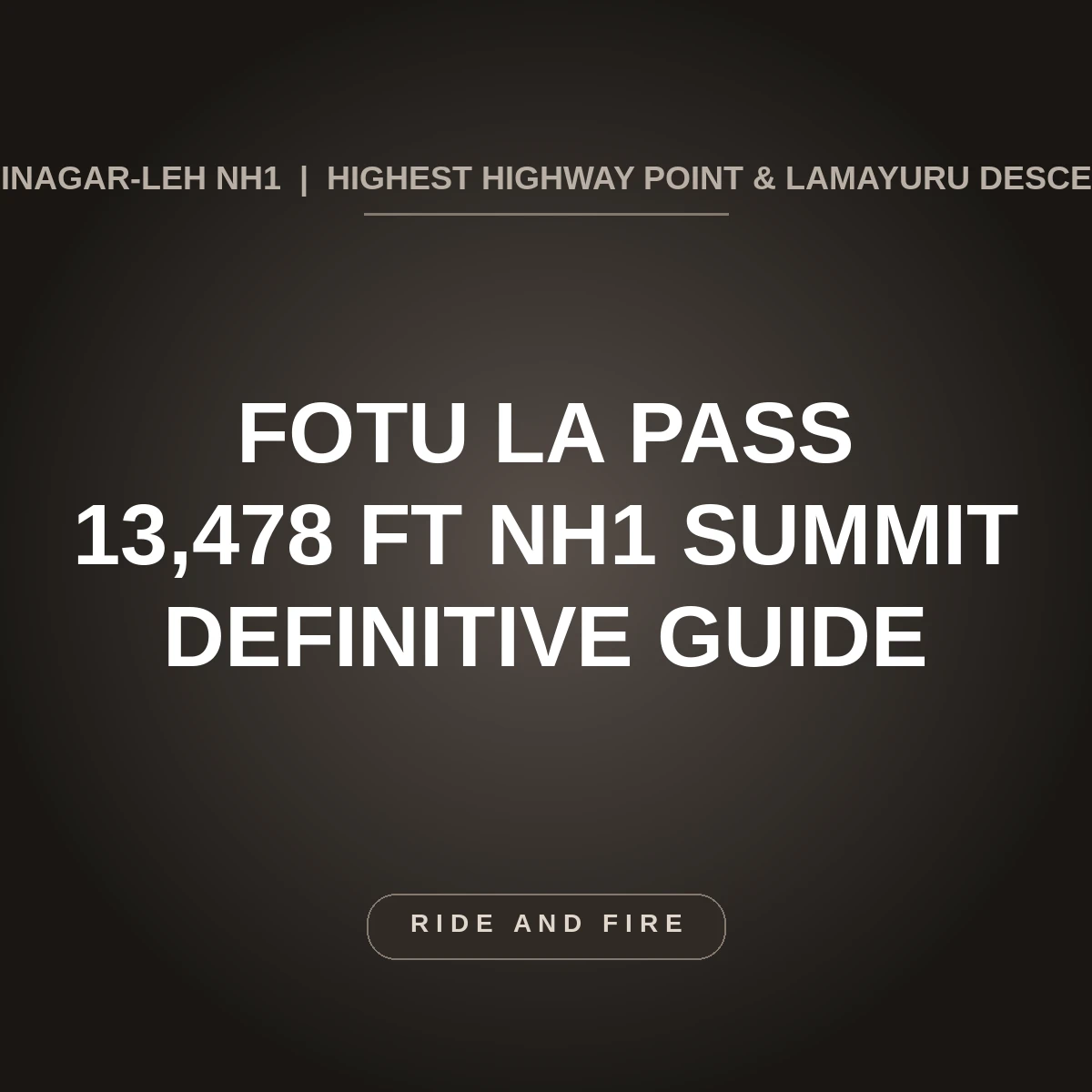 Fotu La Pass Ladakh: Highest Point on Srinagar-Leh Highway (13,478 ft) Guide [2026]