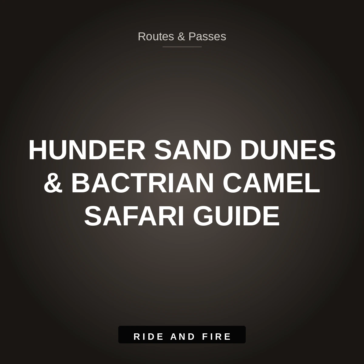 Hunder Sand Dunes & Bactrian Camel Safari: Nubra Motorcycle Guide [2026]