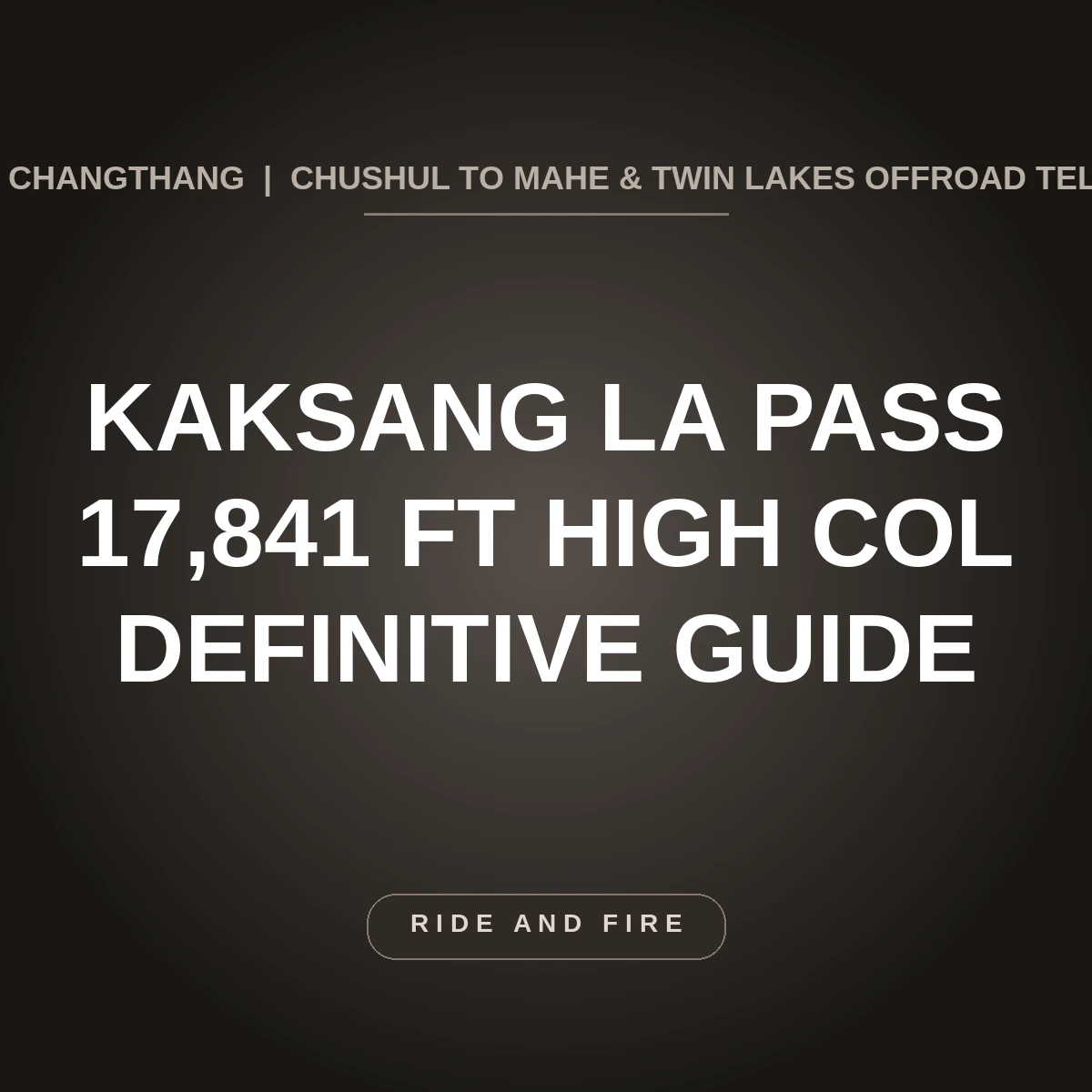 Kaksang La Pass Ladakh: 17,841 ft Remote Changthang Col Guide [2026]