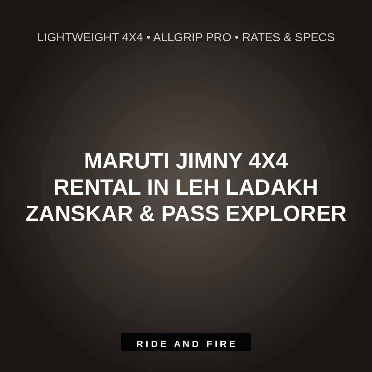 Maruti Jimny 4x4 Rental in Leh Ladakh [2026]: Rates, Fuel Mileage & Zanskar Trails