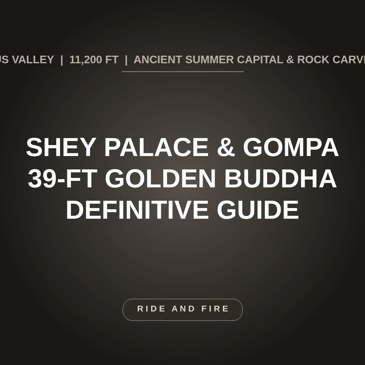 Shey Palace & Monastery Ladakh: Ancient Summer Capital & 39-Ft Golden Buddha [2026 Guide]