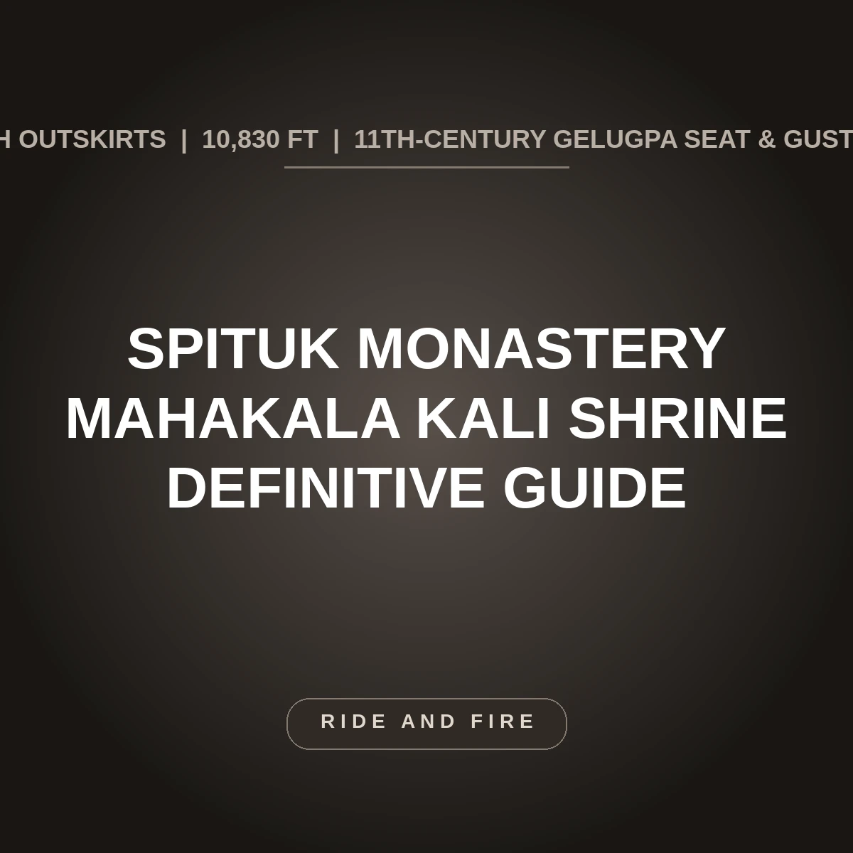 Spituk Monastery Ladakh: 11th-Century Gelugpa Citadel & Kali Shrine [2026 Guide]