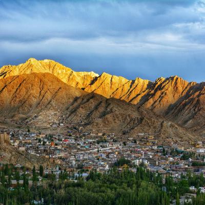 scenic view of a village in ladakh